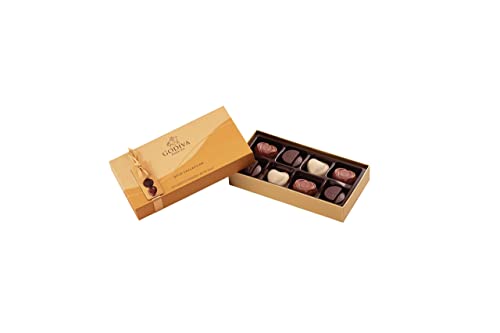 Godiva Chocolatier Gold Starre Schachtel - Signatur Milch-, Zartbitter- und Weiße Schokolade Gefüllt mit Ganache, Köstlichem Karamell, Zarten Pralinen & Anderen Köstlichen Füllungen - 8 Stück / 90g von Godiva Chocolatier