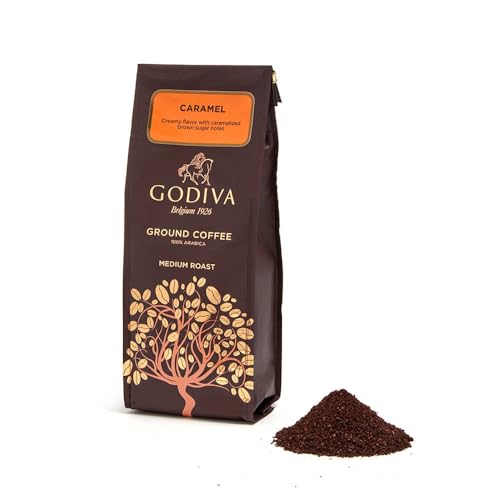 Godiva Chocolatier Karamell Geschmack Kaffee - Mittel Geröstet - Gemahlener Kaffee - 100% Arabica - 284g von Godiva Chocolatier