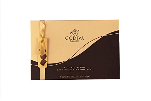 Godiva Connoisseur Zartbitterschokolade 20 Stück-Pralinen gepaart mit Passionsfrucht, Vanillemousse, Karamell und anderen köstlichen Füllungen-185gr von Godiva Chocolatier