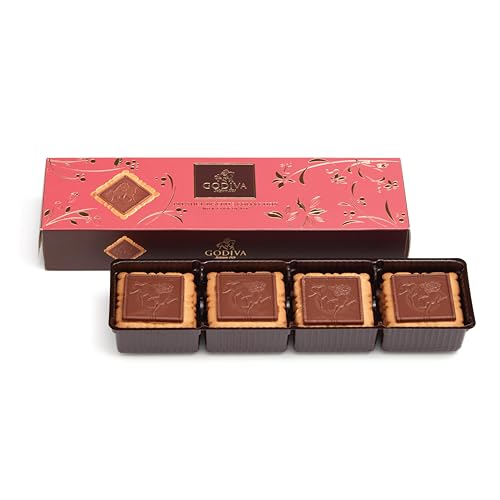 Godiva Prestige Kekse Milchschokolade 12 Stück: - Knusprige Kekse mit Milchschokolade und Lady Godiva-Motiv - 100 g von Godiva Chocolatier