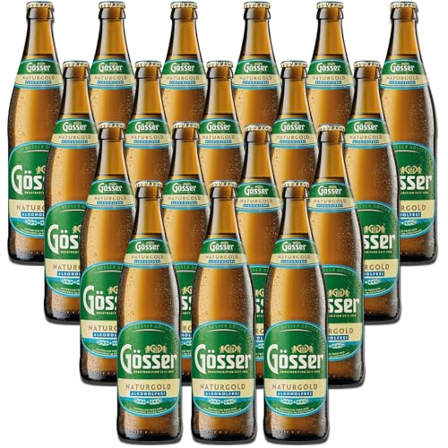 Gösser | 18 x 0,5l Flasche NaturGold Alkoholfrei | Österreich bestes Bier von Gösser