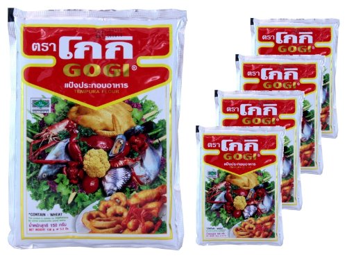 Gogi - Tempuramehl - 5er Pack (5 x 150g) - Original Thai - Für Tempurateig - Frittiermehl von Gogi