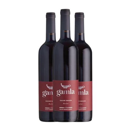 Golan Heights Gamla Merlot 75 cl Rotwein (Karton mit 3 Flaschen von 75 cl) von Golan Heights Winery