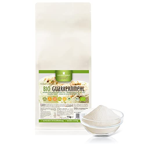 GOLDEN PEANUT Guarkernmehl 3500 cps. BIO 1 kg - Guar Gum, glutenfreies Verdickungsmittel, Hydrokolloid von GOLDEN PEANUT