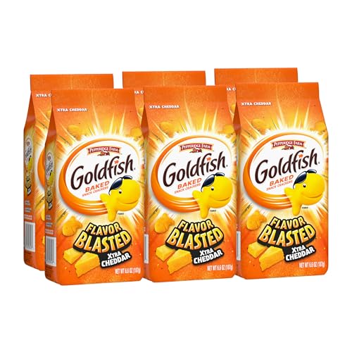 Pepperidge Farm Goldfish Crackers, Cheddar, bolsas de 6.6 onzas (Paquete de 6) von Goldfish