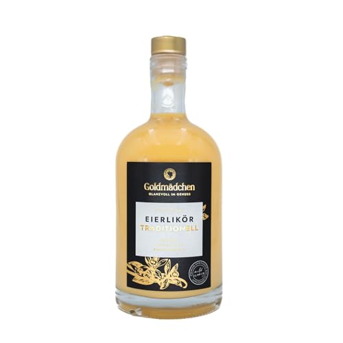 Goldmädchen Eierlikör Traditionell | Cremiger Likör mit Rum- und Vanillenoten | 17% Vol. Alkohol | Hergestellt aus regionalen Eiern | 500ml von Goldmädchen