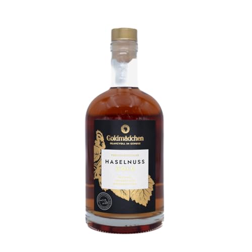 Goldmädchen Haselnuss Gold | Premium Haselnuss Schnaps mit Karamell & Schokolade Noten | Aus besten Kerassunder Haselnüssen | 500ml | 35% Vol. von Goldmädchen