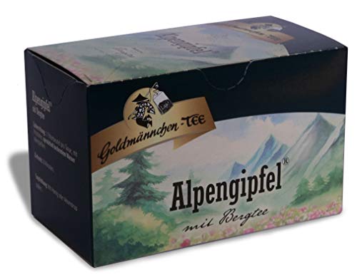 Goldmännchen Alpengipfel mit Bergtee - 20 einzel versiegelte Teebeutel - 1er-Pack von Goldmännchen Tee