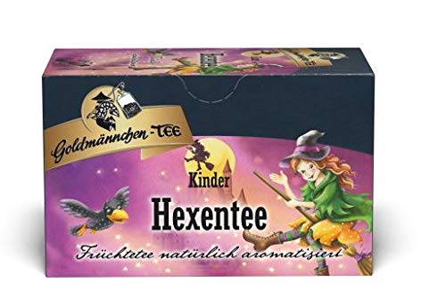 Goldmännchen Kinder Hexentee, Früchtetee, 20 einzeln versiegelte Teebeutel, 3er Pack (3 x 50 g) von Goldmännchen Tee