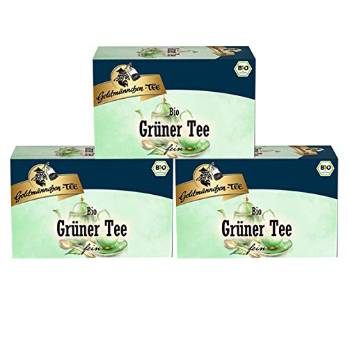 Goldmännchen-TEE Bio Grüner Tee, 20er, 3er Pack von Goldmännchen Tee