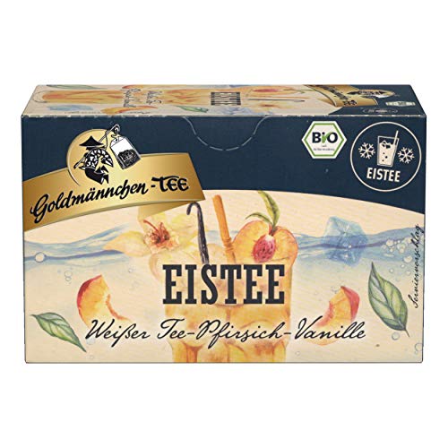 Goldmännchen-Tee Eistee Weißer Tee-Pfirsich-Vanille (1x30g) (20 Filterbeutel à 1,5g) von Goldmännchen Tee