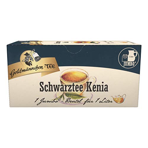 Goldmännchen Schwarzer Tee Kenia, Schwarztee, Keniatee, Teegetränk, 20 Jumbo-Teebeutel, X03182 von Goldmännchen Tee