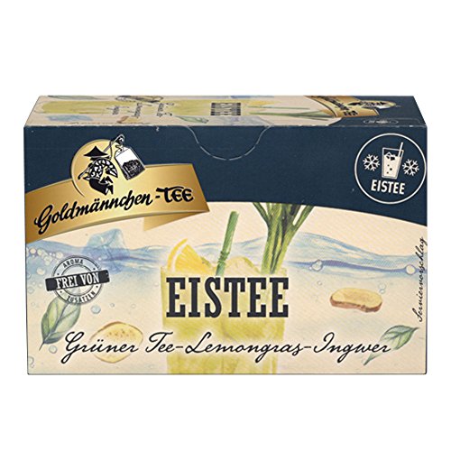 Goldmännchen-Tee Eistee Grüner Tee-Lemongras-Ingwer (1x30g)(20 Filterbeutel á 1,5g) von Goldmännchen Tee