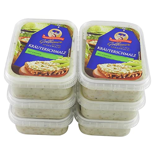 Spreewälder Kräuterschmalz mit Grieben 6er Set (6 Packungen à 200 g) von Golßener