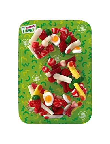 Geburtstag Süßigkeiten Box Nº3 Weingummi Kuchen - Glutenfreie Süßigkeiten Kindergeburtstag Lecker und Perfekt Für Jede Feier - Birthday Cake Party Number 500g Candy Box… von Gommy´s Factory