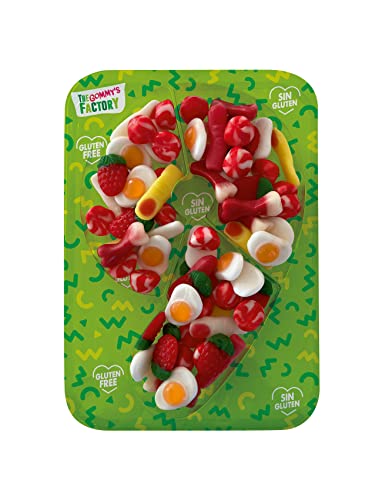 Geburtstag Süßigkeiten Box Nº9 Weingummi Kuchen - Glutenfreie Süßigkeiten Kindergeburtstag Lecker und Perfekt Für Jede Feier - Birthday Cake Party Number 500g Candy Box von Gommy´s Factory