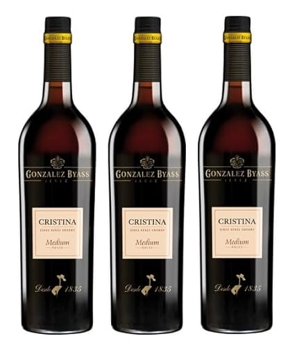 3x 0,75l - González Byass - Cristina - medium - Jerez-Xérès-Sherry D.O.P. - Spanien - Sherry medium-dry von González Byass