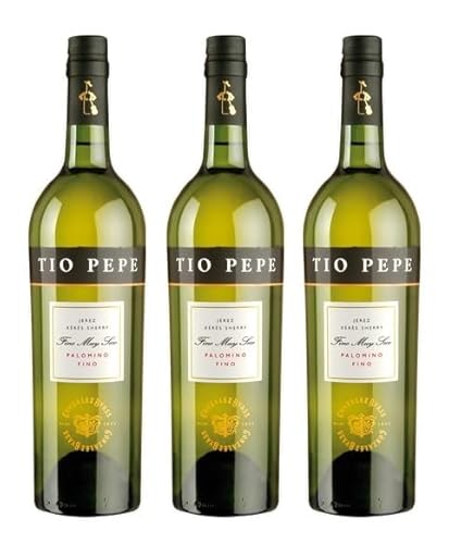 3x 0,75l - González Byass - Tío Pepe - Palomino Fino - Jerez-Xérès-Sherry D.O.P. - Spanien - Sherry trocken von González Byass