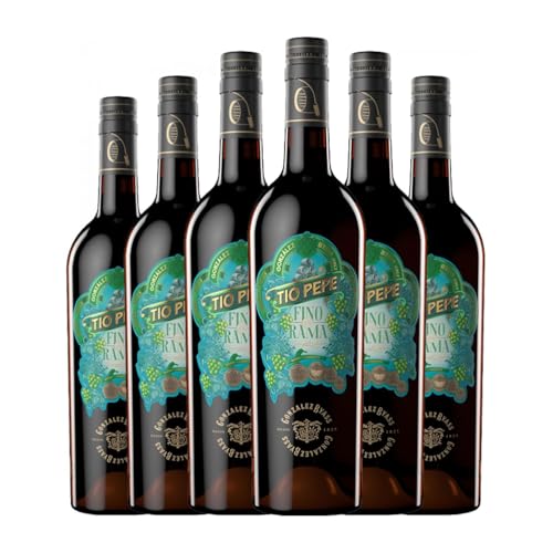 González Byass Tío Pepe en Rama Palomino Fino Jerez-Xérès-Sherry Halbe Flasche 37 cl Verstärkter Wein (Karton mit 6 Halbe Flasche von 37 cl) von González Byass