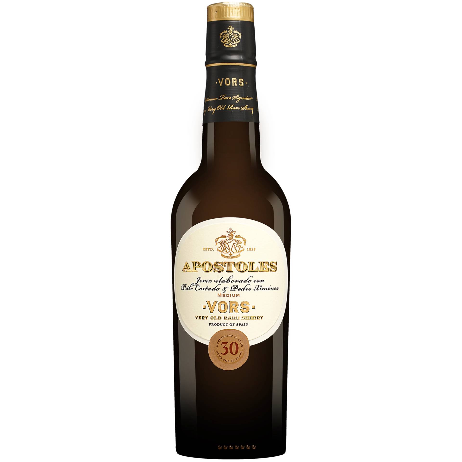 González Byass V.O.R.S. 30 Años Palo Cortado Medium »Apóstoles« - 0,375 L  0.375L 20% Vol. Halbtrocken aus Spanien von González Byass