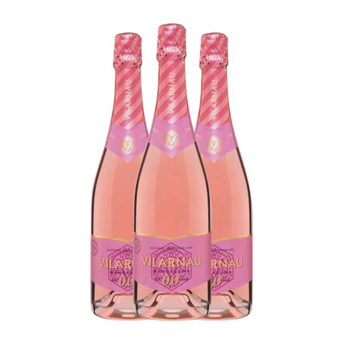 González Byass Vilarnau Rosado Grenache Cava 75 cl Sin Alcohol Rosé Sekt (Karton mit 3 Flaschen von 75 cl) von González Byass