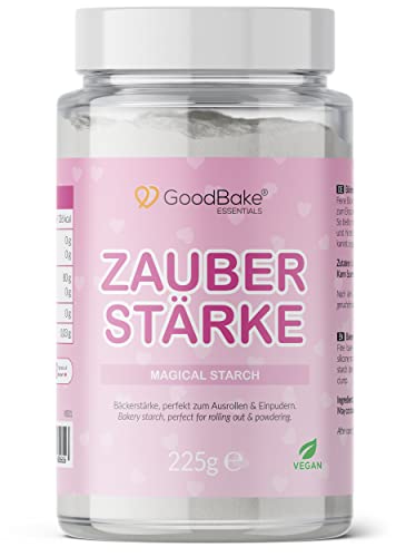 GoodBake Zauberstärke 225g – superfeine Bäckerstärke, Kartoffelstärke, Backstärke – zum spurenlosen Ausrollen von Fondant oder Marzipan - zum Einpudern von Backformen uvm. von GoodBake