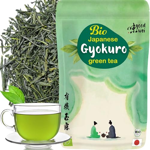 Bio Gyokuro Grüner Tee Handgeerntet aus Japan, 120g - Japanische Grünetee Spezialität von Goodwei