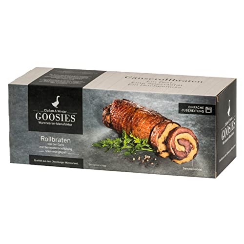 Goosies | Gänserollbraten mit Semmelknödelfüllung | 1200g | Sous-Vide gegart | Einfache Zubereitung im Ofen von Goosies