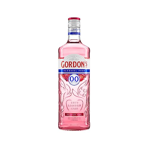 Gordon's Premium Pink 0,0 % Alkoholfrei | Gin-Alternative | Erfrischend lecker | Himbeer- und Erdbeergeschmack | 0,0 % vol | 700 ml Einzelflasche | von Gordon's