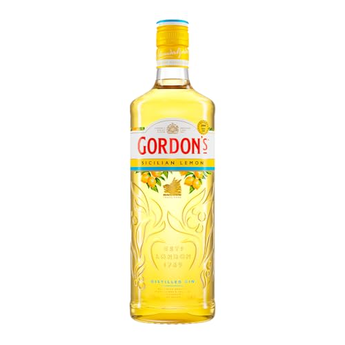 Gordon's Sicilian Lemon Gin | Destillierter | mit Zitrusgeschmack | Hervorragend aromatisiert | handgefertigt auf englischem Boden | 37,5% vol | 700 ml Einzelflasche | von Gordon's