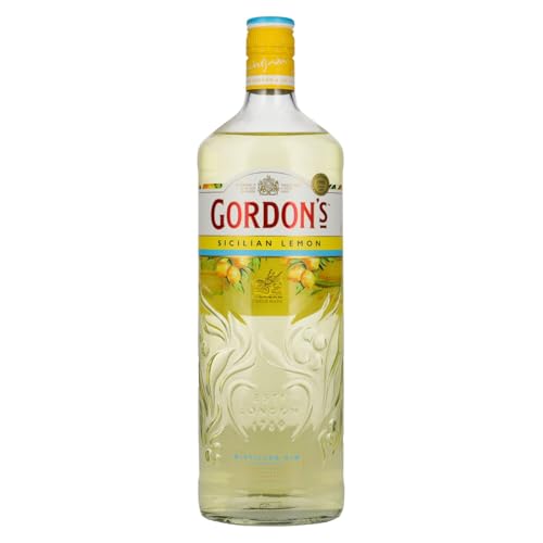 Gordon's Sicilian Lemon Gin | Premium destilliert | Erfrischend köstlich | mit Zitrusgeschmack | zum Valentinstag | 37,5% vol | 1000 ml Einzelflasche | von Gordon's