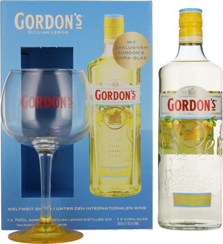 Gordon's Sicilian Lemon Gin mit copa Glas Gin, 700ml von Gordon's