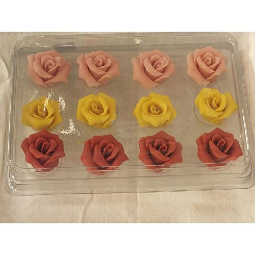 Gort Decoraties Marsepein Rozen Assorti 12 Stck. Packung (Marzipan Rosen Mischung) von Gort Decoraties