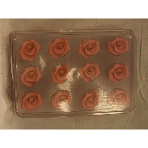 Gort Decoraties Marsepein Rozen Wit/Rood 12 Stck. Packung (Marzipan Rosen weiß/rot) von Gort Decoraties