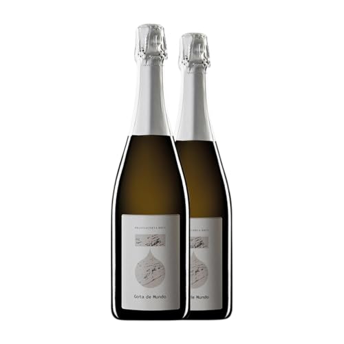 Gota de Mundo Brut Franciacorta 75 cl Weißer Sekt (Karton mit 2 Flaschen von 75 cl) von Gota de Mundo