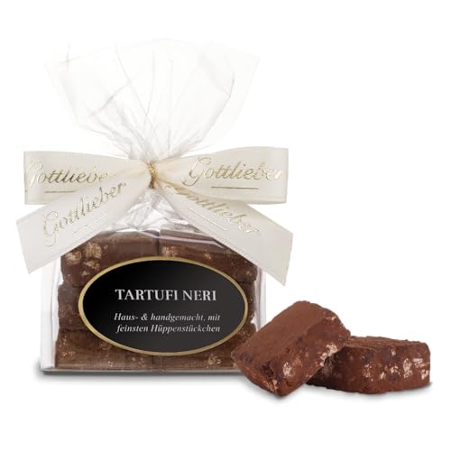 Gottlieber «Tartufi neri» 6 Stück (Handgemachte Schweizer Tartufi mit Zartbitter-Schokolade, gerösteten Haselnüssen und knusprigen Waffelstückchen) 72g (31030003) von Gottlieber Spezialitäten AG