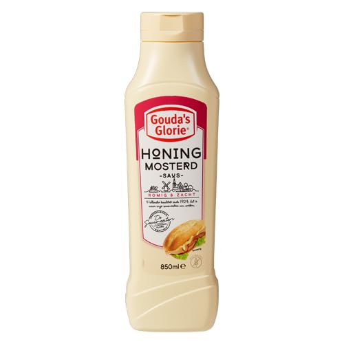 Gouda´s Glorie Honig-Senf-Sauce - 1x 850ml - cremig und süß würzige Soße nach Holländischer Art, perfekt zu Fleisch- und Fischgerichten oder als Basis zu Honig-Senf-Dressing, warm und kalt genießbar von Gouda´s Glorie