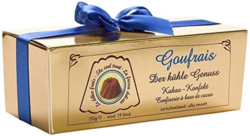 Goufrais Eiskonfekt feinste Pralinen. Gugelhupf Schoko Trüffel Pralinen Konfekt. Geschenk Pralines. Genuss pur Box 150g von Goufrais