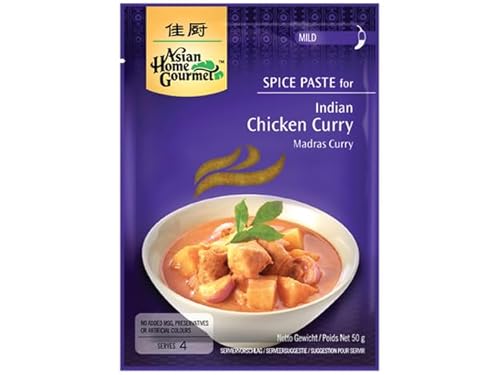 Asian Home Gourmet - Indian Chicken Curry - Madras Curry - 6x50g Würzmix Würzpaste von Gourmet Heimes