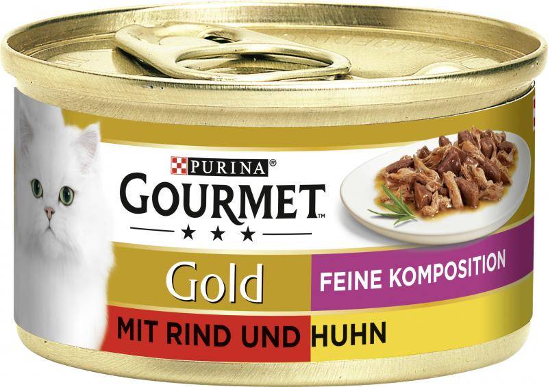 Purina Gourmet Gold Feine Komposition mit Rind & Huhn von Gourmet