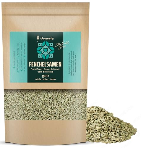 Gourmetia® Fenchelsamen (200g), ganze Fenchel Samen – Fencheltee 100% naturrein von Gourmetia