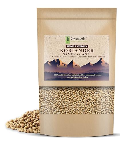 Gourmetia Koriandersamen ganz 200g , Koriandersaat aus traditionellem Anbau - Koriander ganz - 100% natürlich von Gourmetia