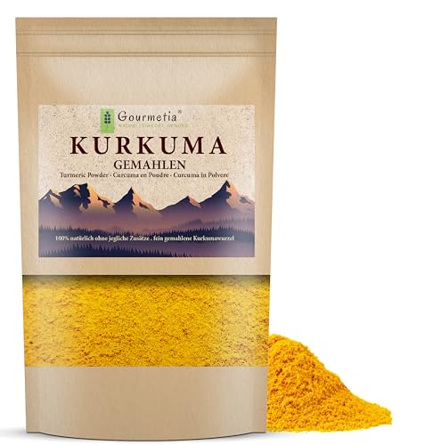 Gourmetia Kurkuma Pulver 200g, Kurkuma fein gemahlen – 100% naturbelassen von Gourmetia