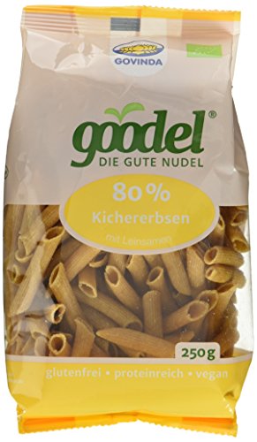 GOVINDA Goodel - Die gute Nudel "Kichererbse - Leinsaat" BIO Penne, 3er Pack (3 x 250 g) von Govinda