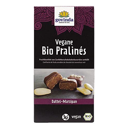 GOVINDA Vegane Pralinés, Dattel-Marzipan, 70g (3er Pack) von Govinda