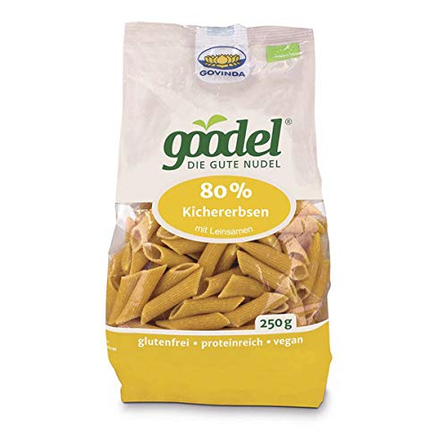 Govinda - Goodel die gute Nudel - Kichererbse-Leinsaat Penne - 250 g - 6er Pack von Govinda