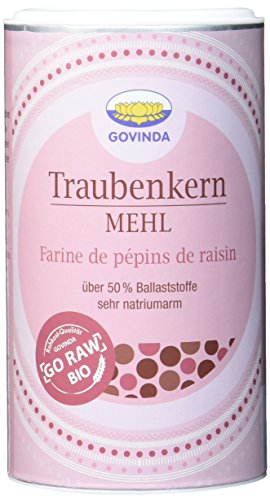 GOVINDA Traubenkernmehl Bio, 3er Pack (3 x 200 g) von GOVINDA