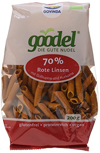 Govinda goodel Penne rote Linse mit Süßlupine und Kurkuma (1 x 200 g) von Govinda