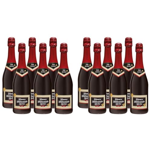 Schwarze Mädchentraube Merlot Sekt mild (6 x 0,75 l) (Packung mit 2) von Grace nnvg