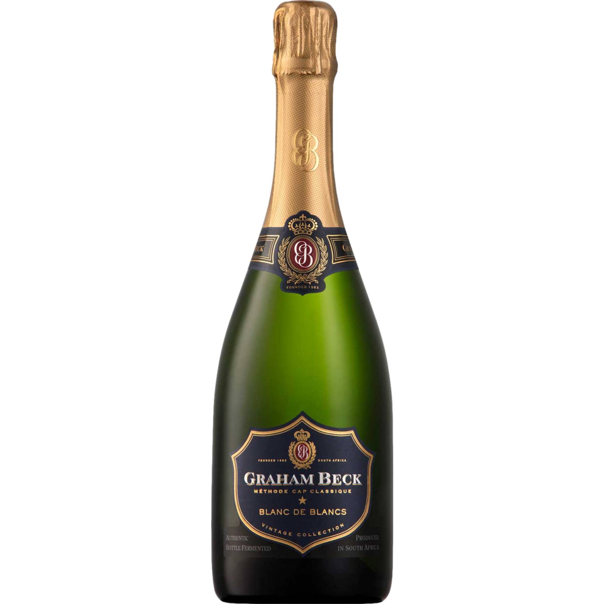 Graham Beck Cap Classique Blanc de Blancs, Brut, WO Western Cape, Western Cape, 2018, Schaumwein von Graham Beck, Scenic Cape Route R60, 6705 WO Robertson, Südafrika / CAPREO GmbH- Gildeweg 10- 46562 Voerde- Deutschland